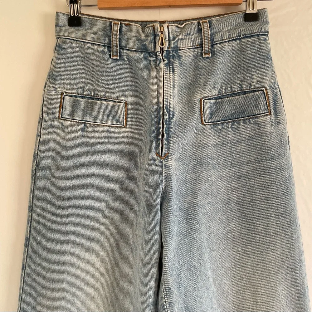 Sandro Wide Leg Jeans Size 34FR XS US - Picture 3 of 11